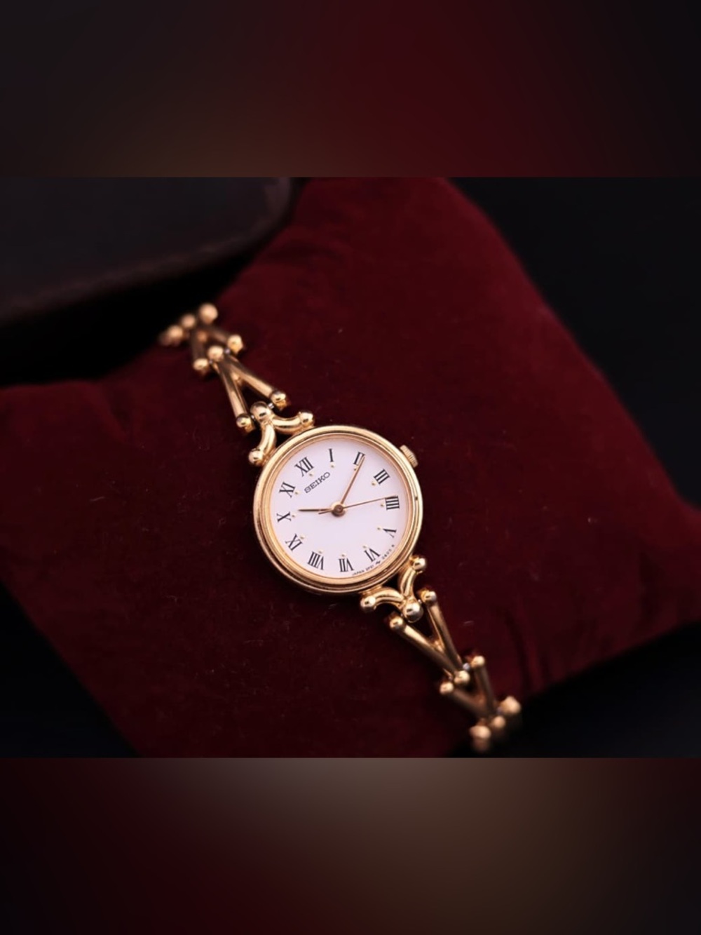 Y2k Seiko 2P21-0190 Women’s Watch [Roman Dial] Gold-Plated Case - Picture 2 of 6